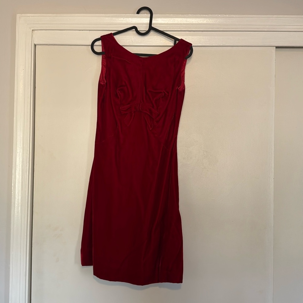 Cute vintage red velvet dress